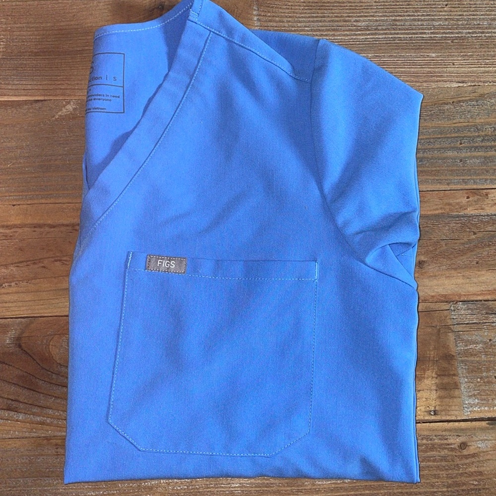 Women’s Figs Catarina Scrub Top Ceil Blue